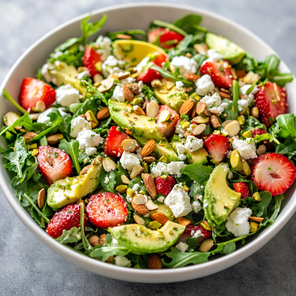 Strawberry Crunch Salad with Champagne Vinaigrette
