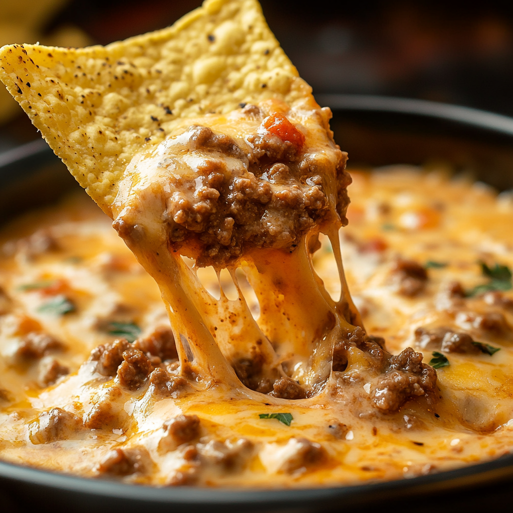Easy Beef Queso Dip