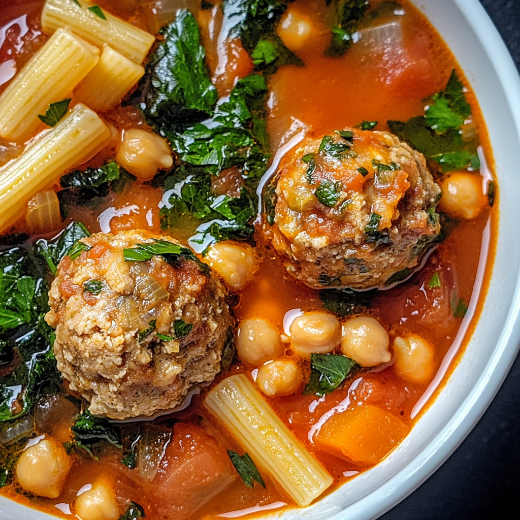 Instant Pot Meatball Minestrone Soup