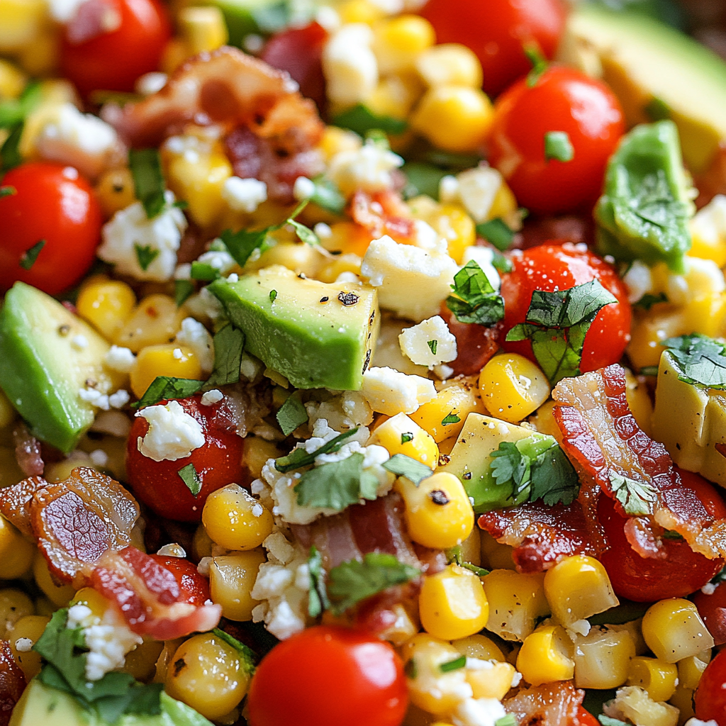 Avocado Corn Tomato Salad with Creamy Cilantro-Lime Dressing 8 Avocado Corn Tomato Salad with Creamy Cilantro-Lime Dressing