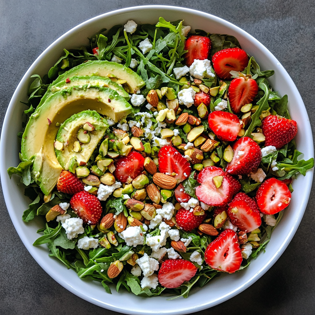 Strawberry Crunch Salad with Champagne Vinaigrette