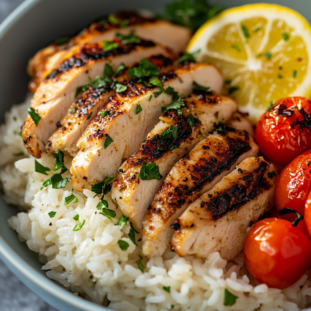 Greek Chicken and Lemon Rice