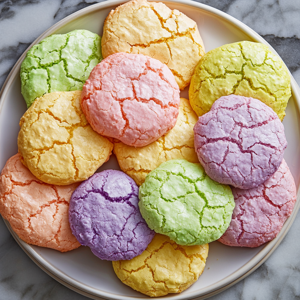 Springtime Crinkle Cookies
