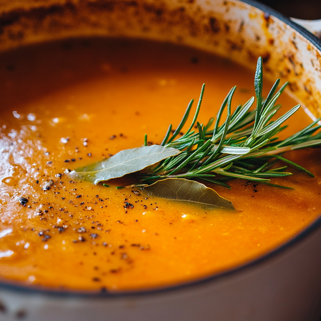 Creamy Roasted Tomato Soup with Basil