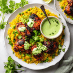Peruvian Chicken & Rice with Green Sauce