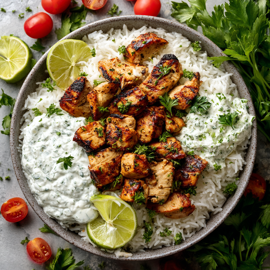 Dump-and-Bake Chicken Tzatziki with Rice Recipe