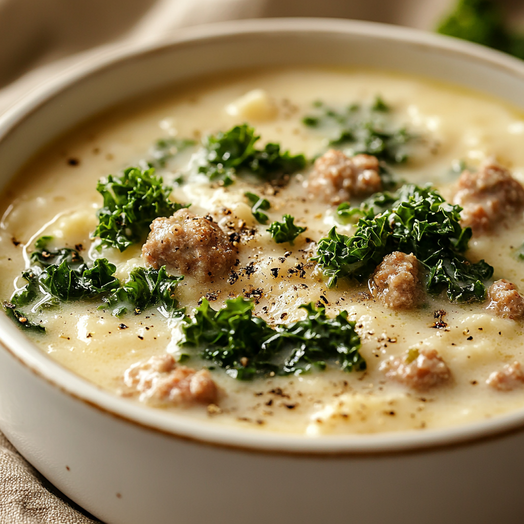 Low Carb Sausage and Kale Soup