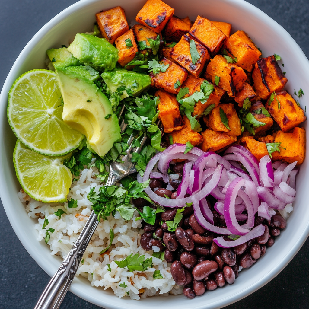 Sweet Potato Black Bean Rice Bowl