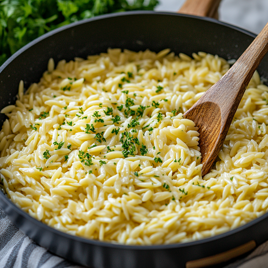 Garlic Parmesan Orzo Recipe