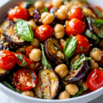 Mediterranean Eggplant Chickpea Salad
