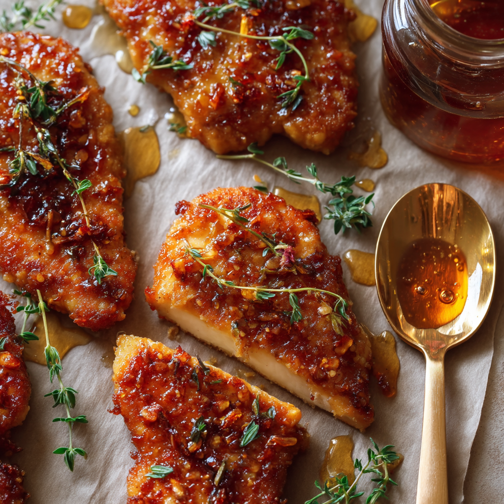 Baked Crunchy Hot Honey Chicken
