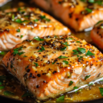 Baked Salmon with Buttery Honey Mustard Sauce