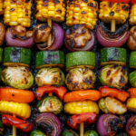 Grilled Vegetable Kabobs with Fajita Butter