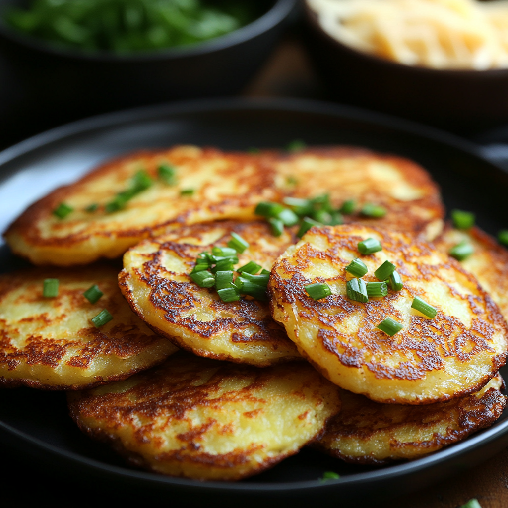 Korean Potato Cheese Pancakes