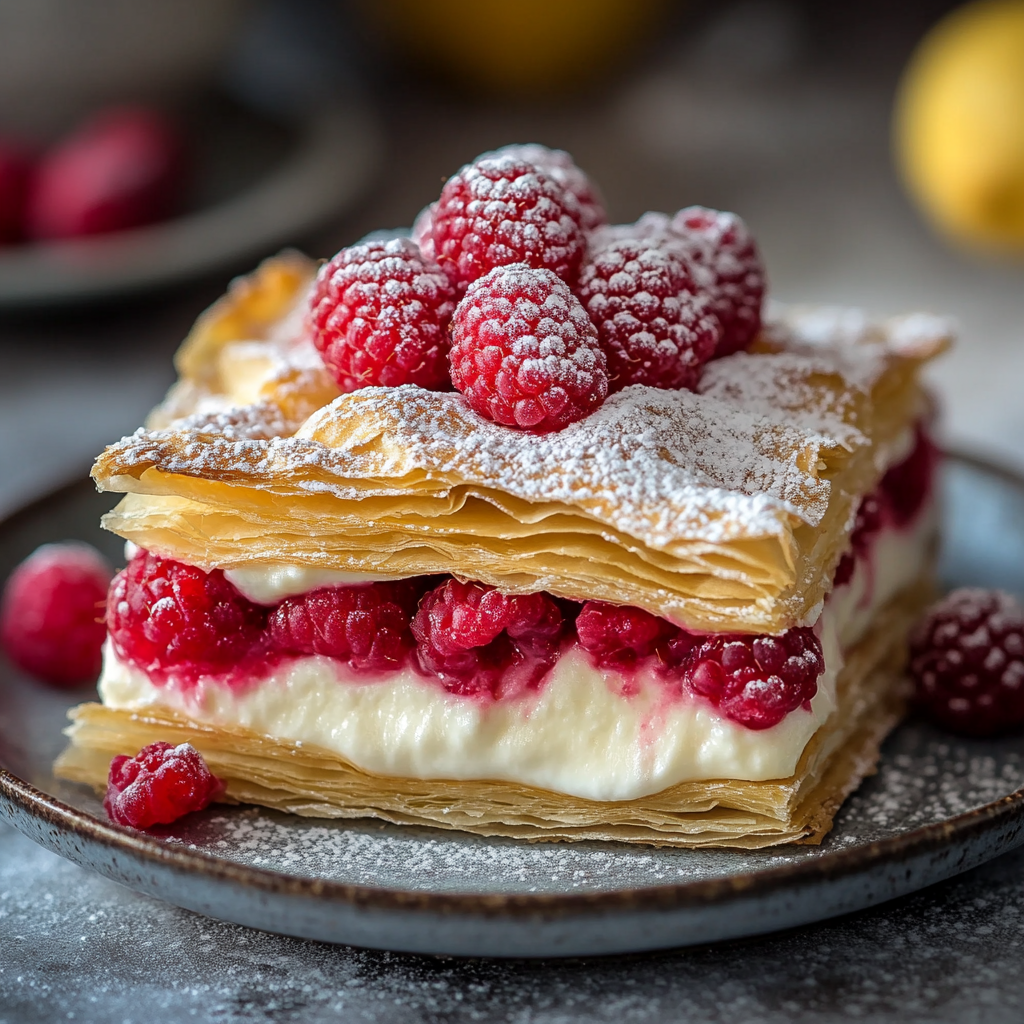 Lemon Raspberry Mille-Feuille