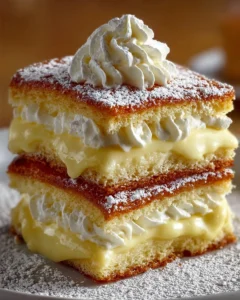 Vanilla Custard Cream Squares Recipe