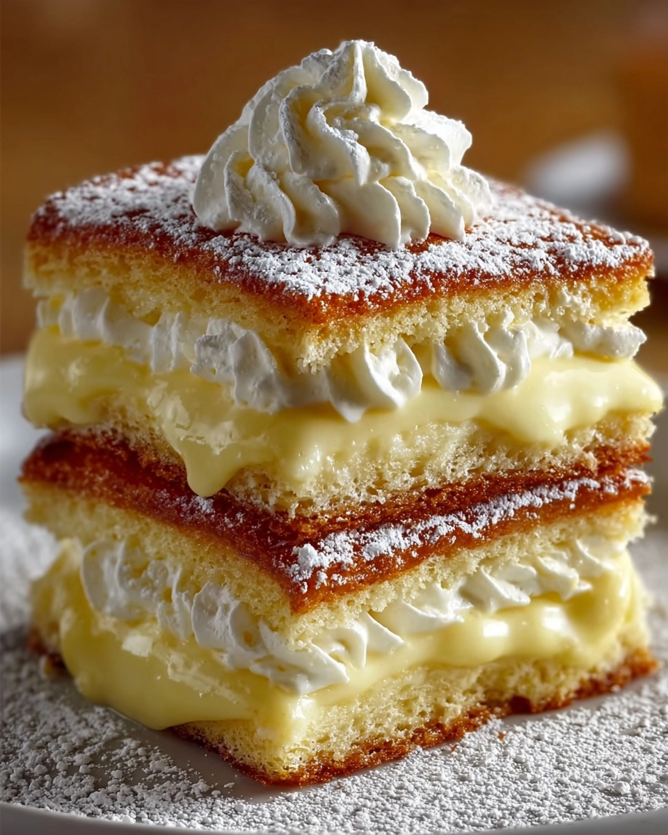 Vanilla Custard Cream Squares Recipe