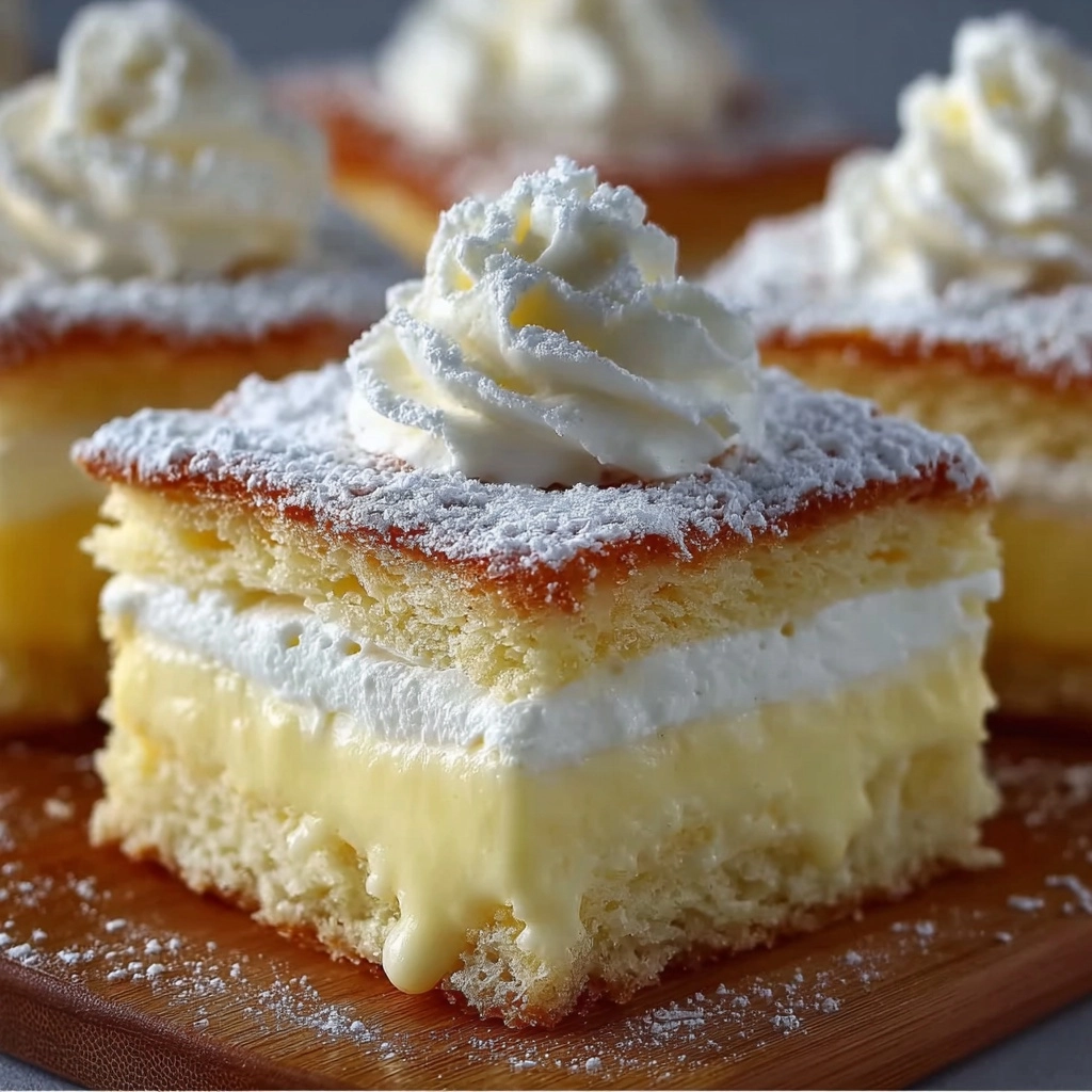 Vanilla Custard Cream Squares Recipe - Recipe Image
