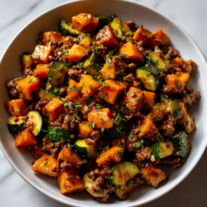 Ground Beef Zucchini Sweet Potato Skillet Recipe