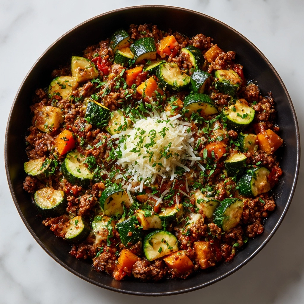 Ground Beef Zucchini Sweet Potato Skillet Recipe - Recipe Image