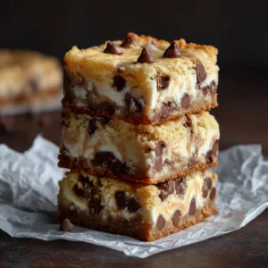 Peanut Butter Chocolate Chip Cookie Cheesecake Bars Recipe