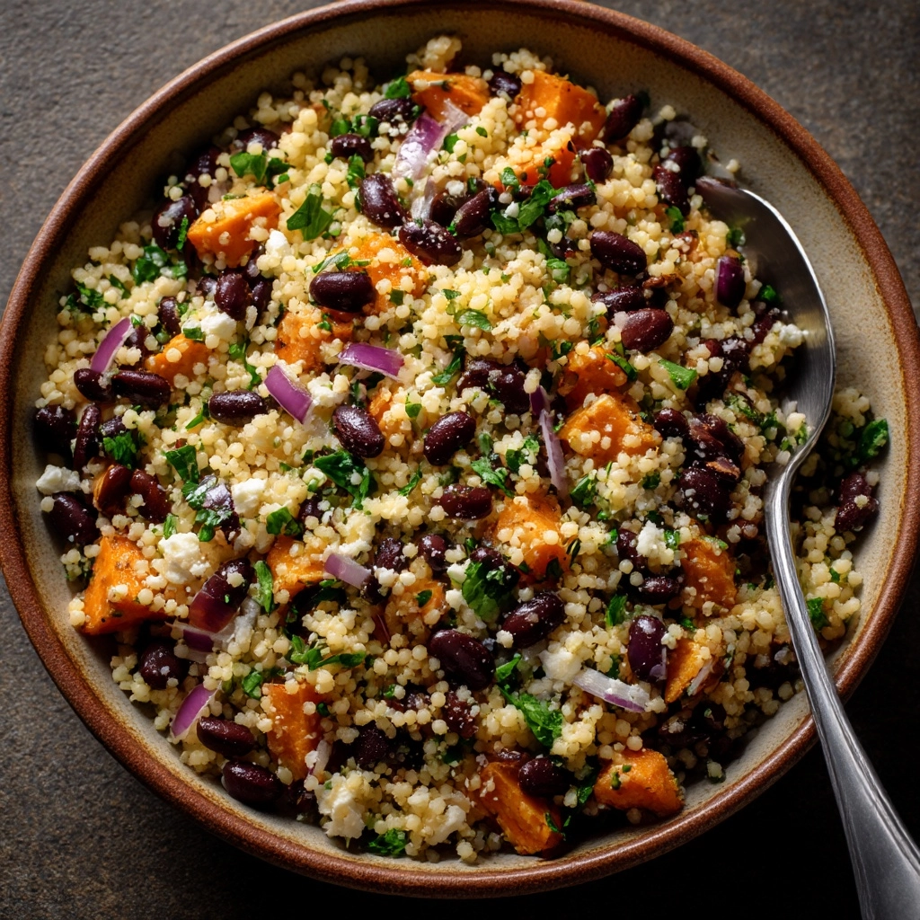 Couscous Salad with Lime Basil Vinaigrette Recipe