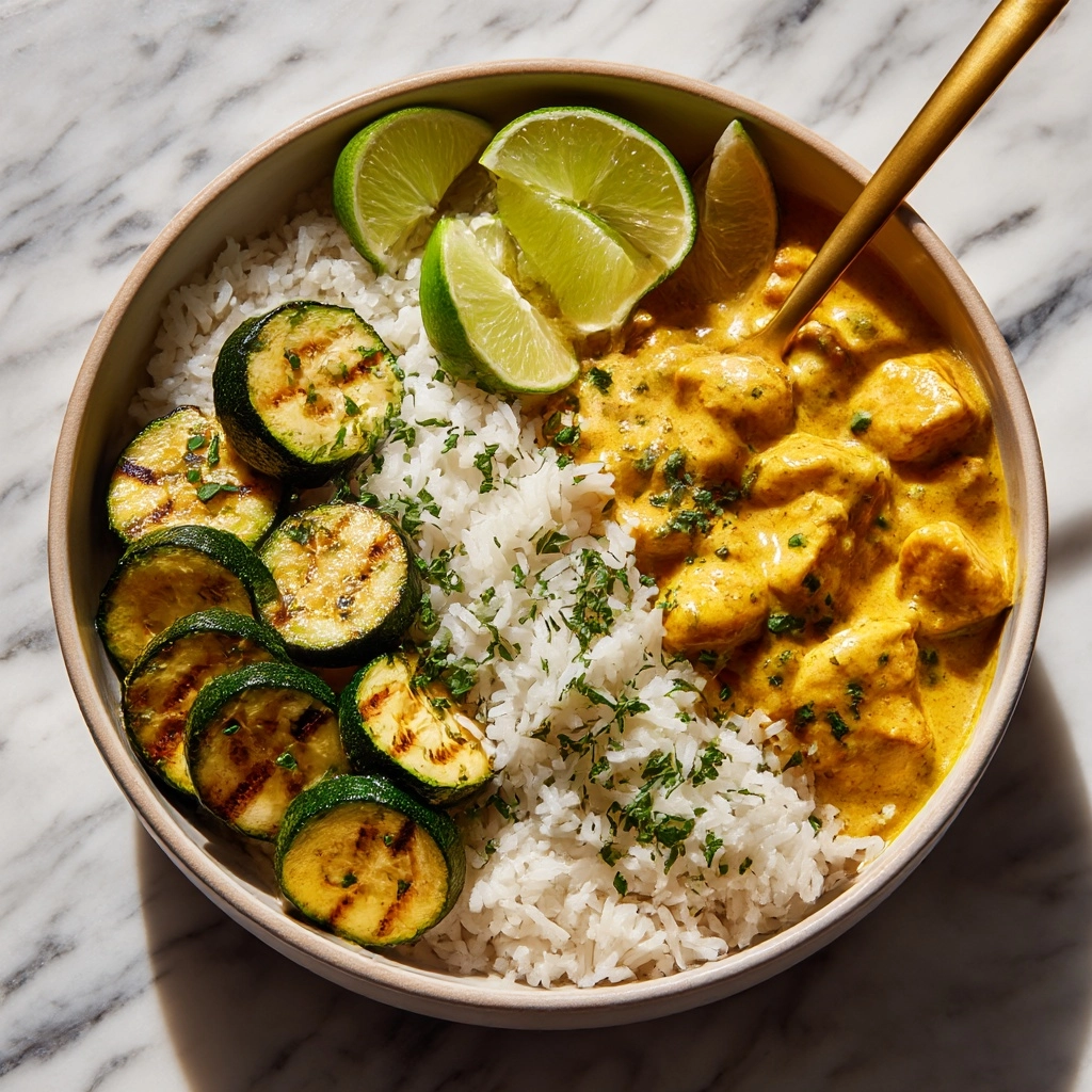 Lemongrass Chicken with Rice and Zucchini Recipe - Recipe Image