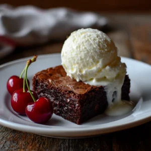 Roasted Cherry Brownies Recipe