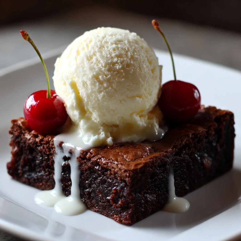 Roasted Cherry Brownies Recipe - Recipe Image