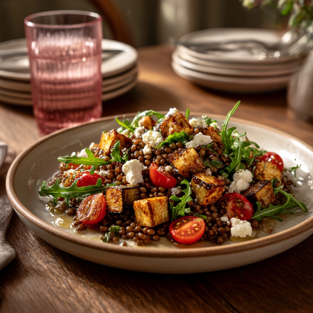 Lentil and Roasted Eggplant Salad Recipe - Recipe Image