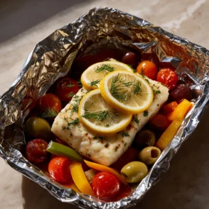 Mediterranean Fish Foil Packets Recipe
