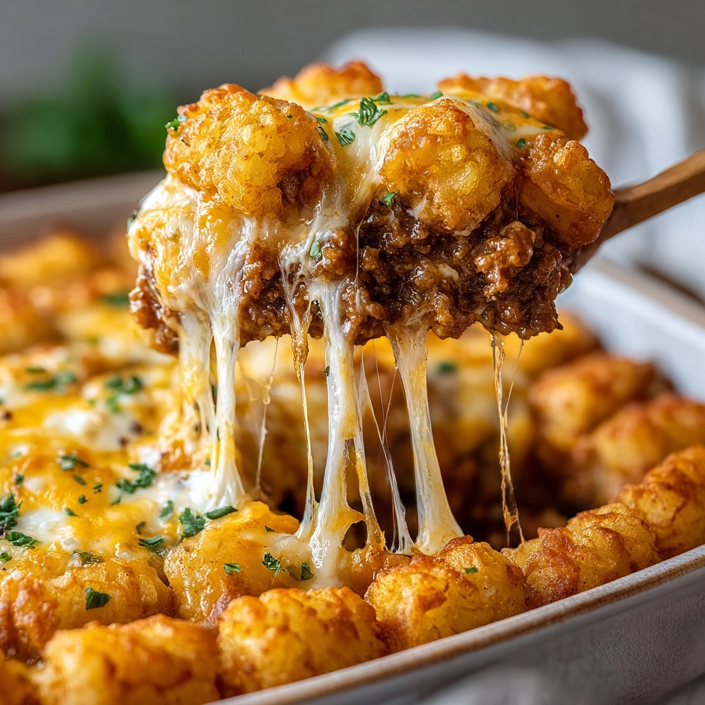 Easy Cowboy Casserole with Tater Tots Recipe - Recipe Image