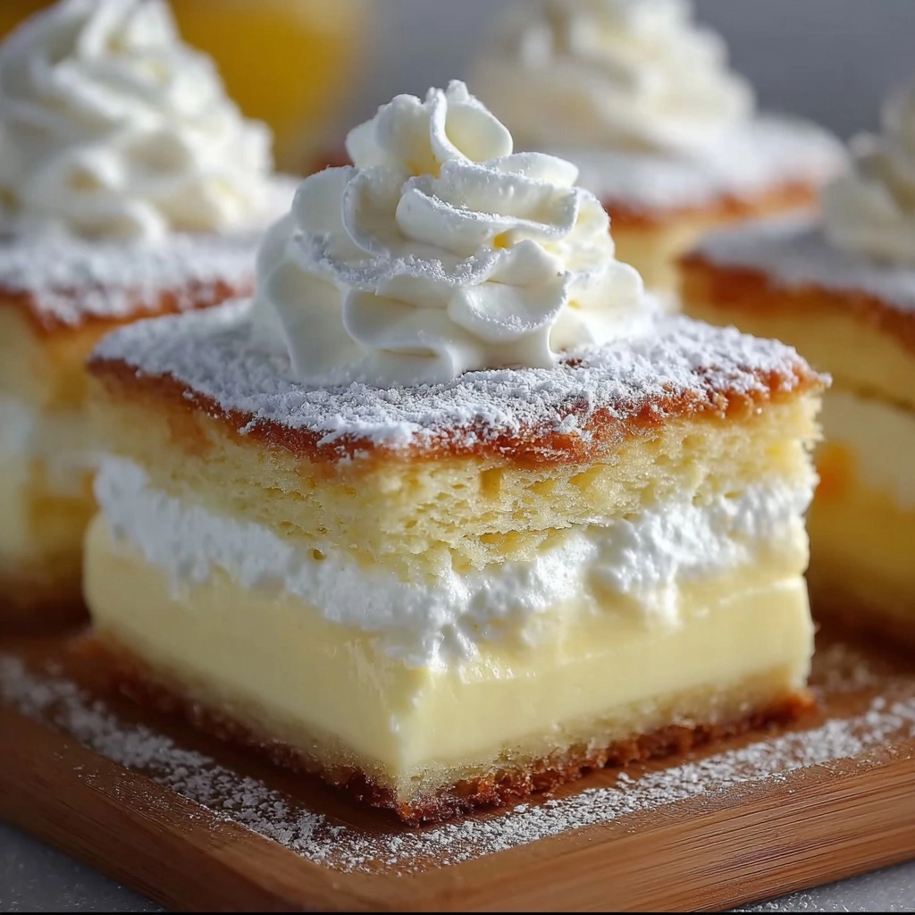 Vanilla Custard Cream Squares Recipe - Recipe Image