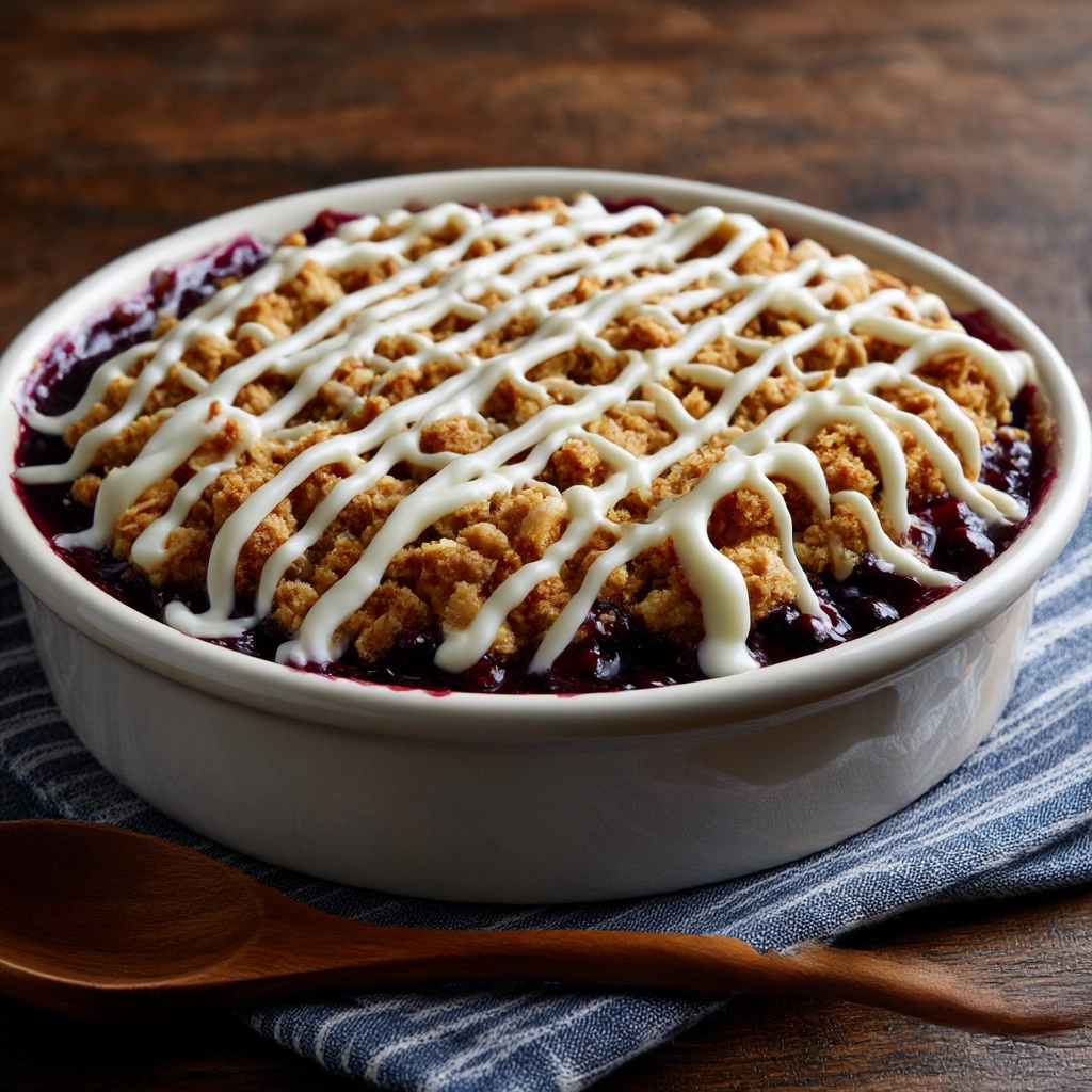 Simple Oat & Pecan Blueberry Crisp Recipe