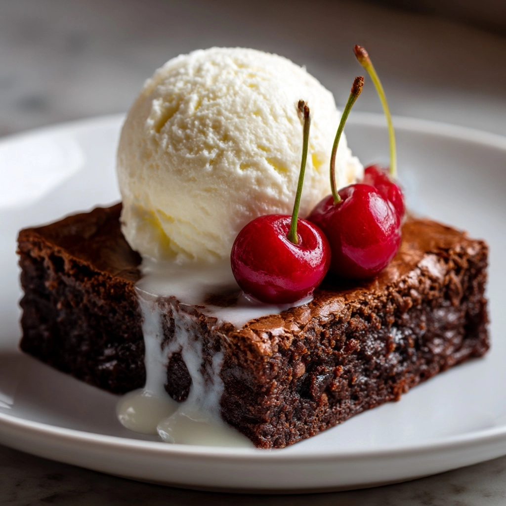 Roasted Cherry Brownies Recipe - Recipe Image