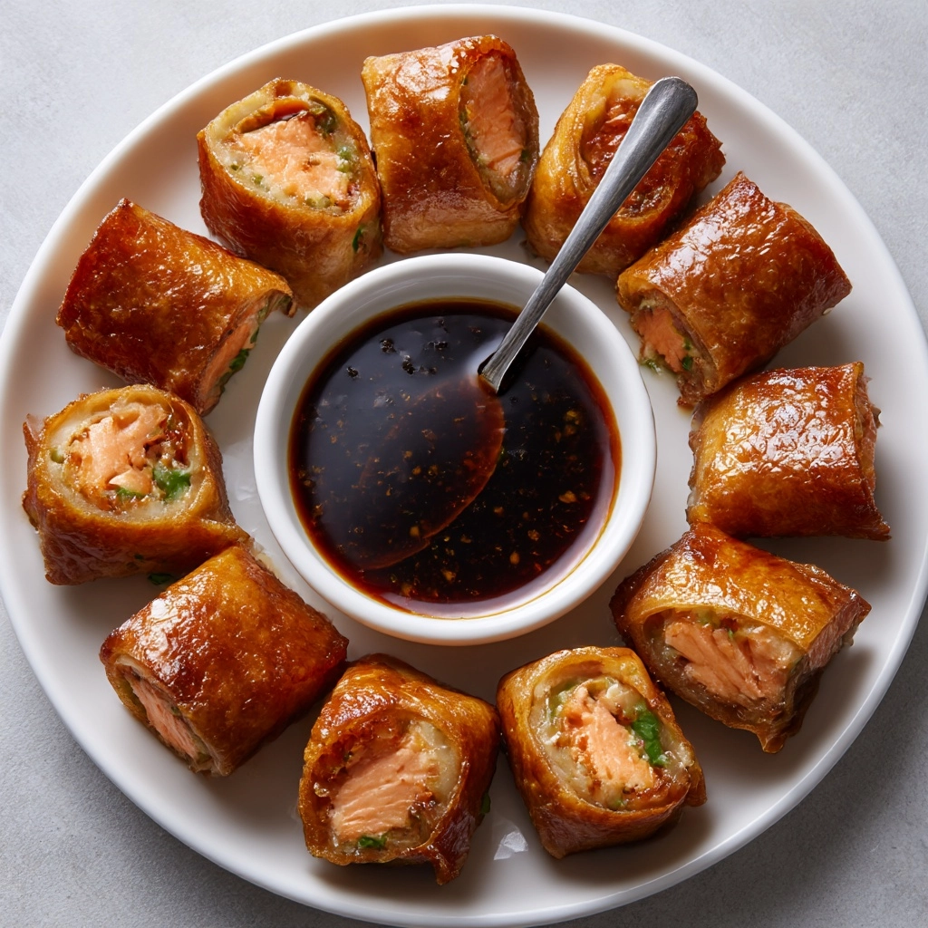 Crispy Salmon Spring Rolls Recipe - Recipe Image