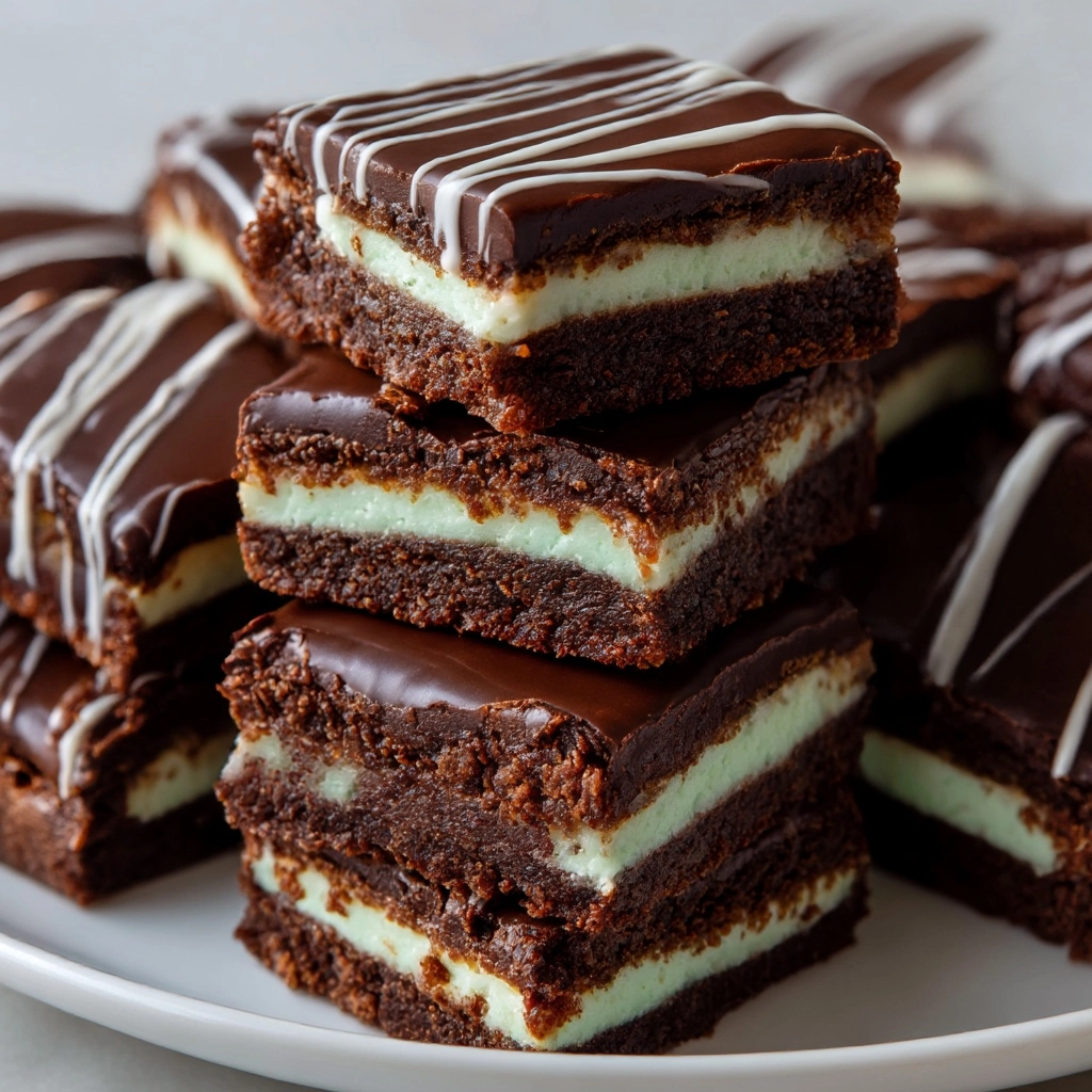 Mint Fudge Stuffed Brownies Recipe - Recipe Image