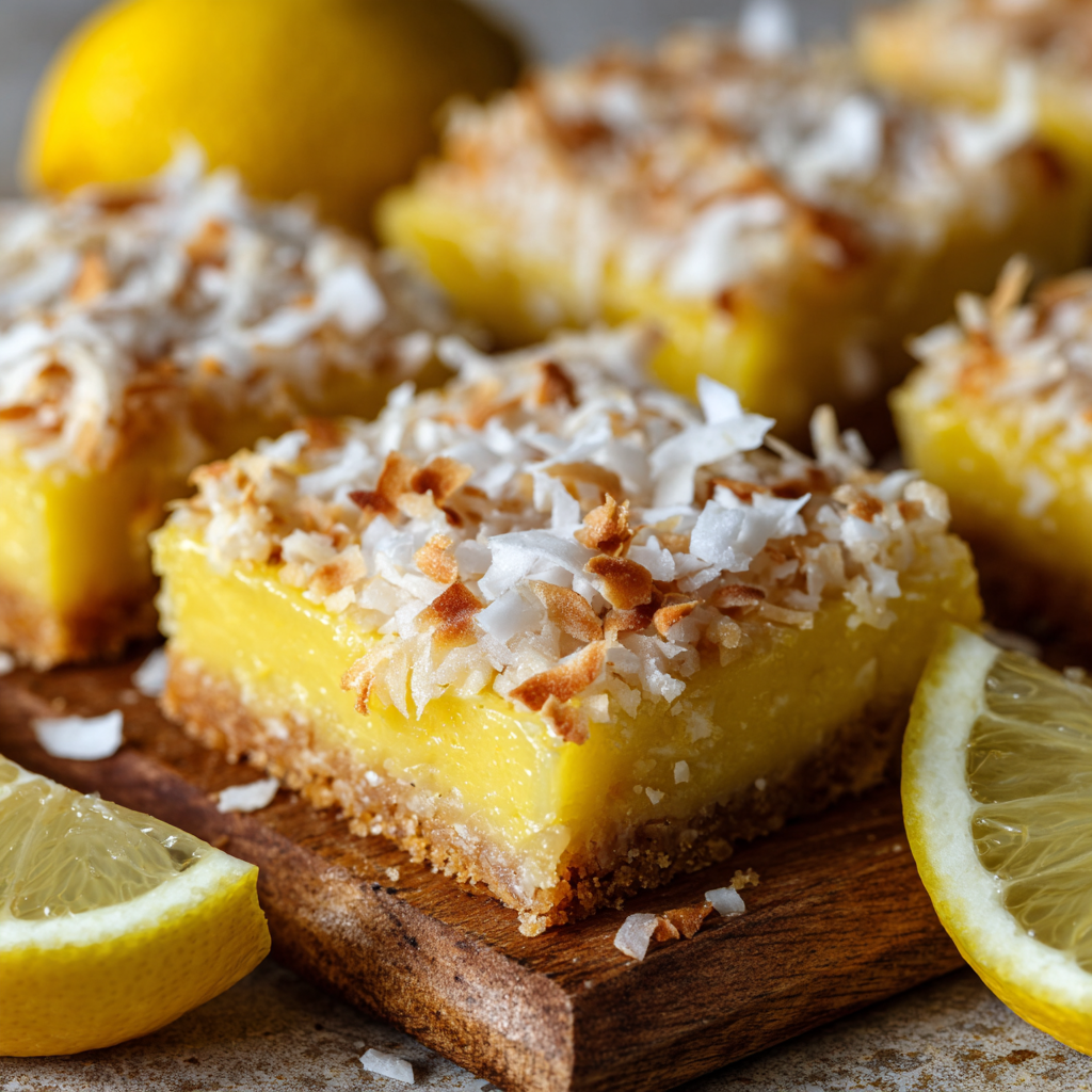 Toasted Coconut Lemon Bars