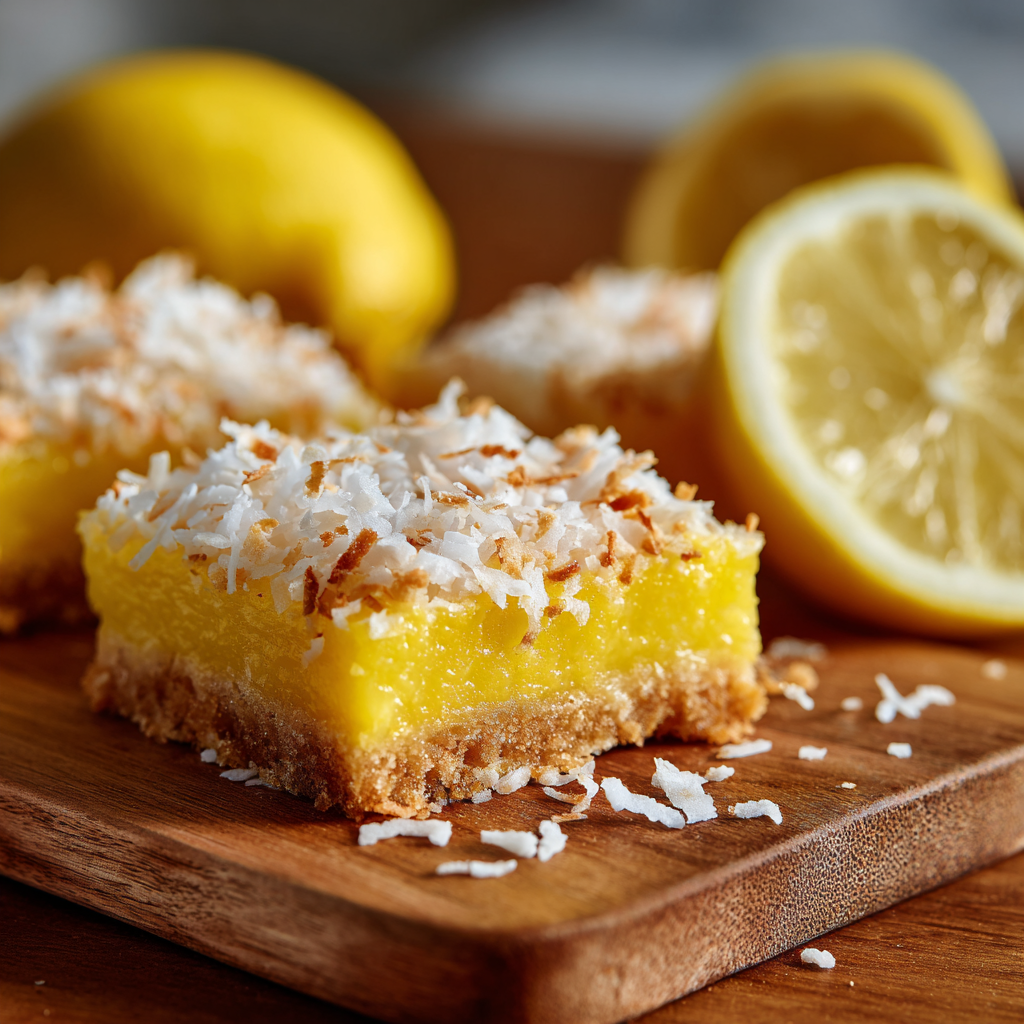 Toasted Coconut Lemon Bars