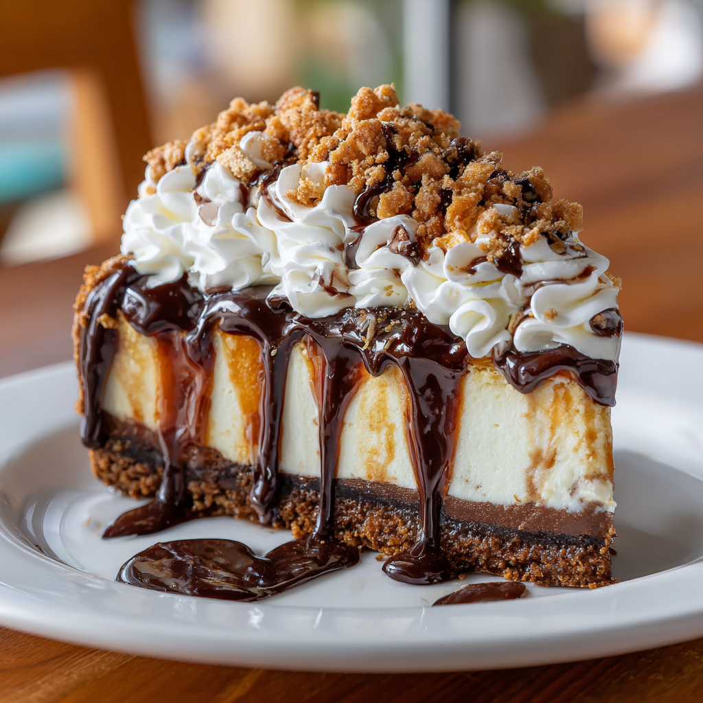 Hot Fudge Sundae Brownie Cheesecake
