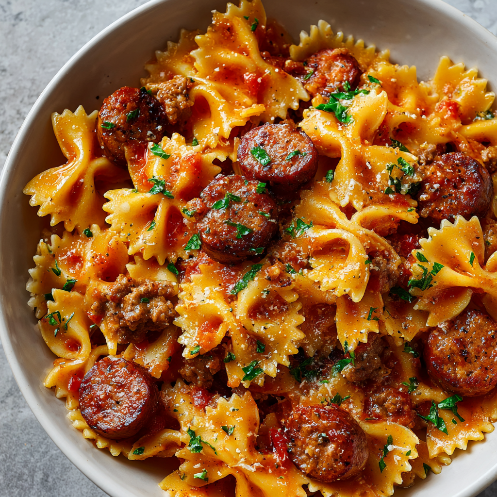 Italian Sausage With Bow Tie Pasta