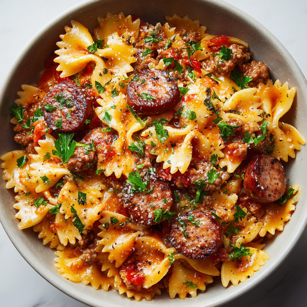 Italian Sausage With Bow Tie Pasta 6 Italian Sausage With Bow Tie Pasta