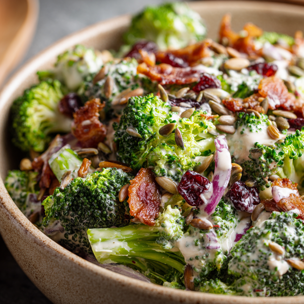 The BEST Broccoli Salad with Creamy Dressing