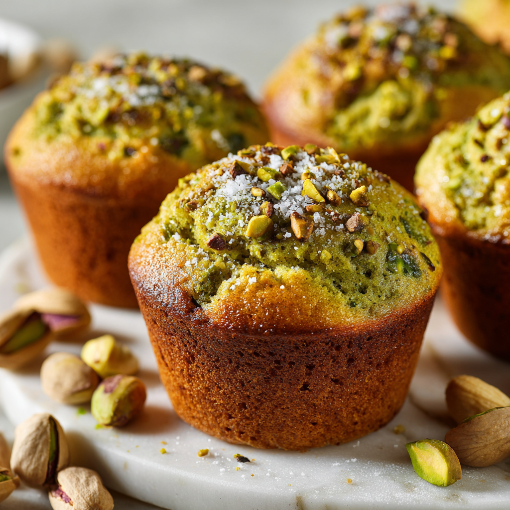 Pistachio Muffins 8 Pistachio Muffins