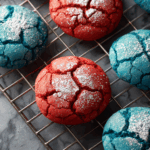 Red White and Blue Cake Mix Cookies