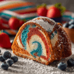 Red White & Blue Marble Cake