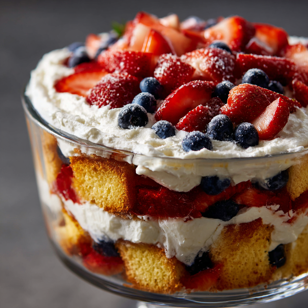 Red White and Blue Trifle