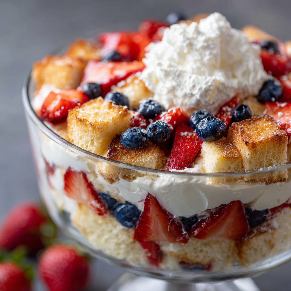 Red White and Blue Trifle