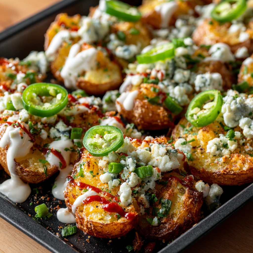 Smashed Buffalo Potatoes