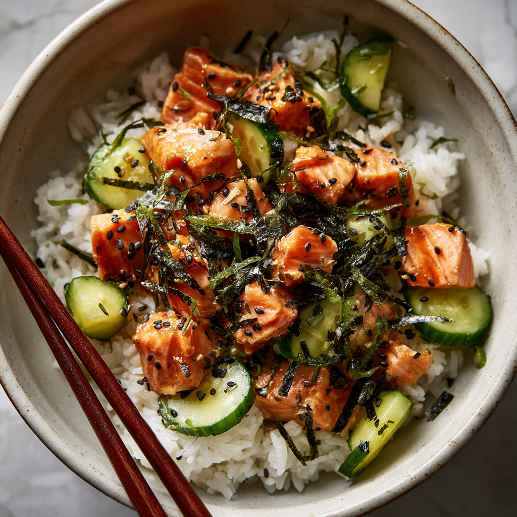 Spicy Tuna Rice Bowl (5-Minute Recipe!)
